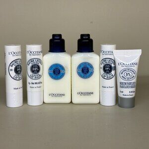 L'occitane Mini Travel Kit Set Shea Butter Ultra Rich Lip Balm Body Lotion Serum